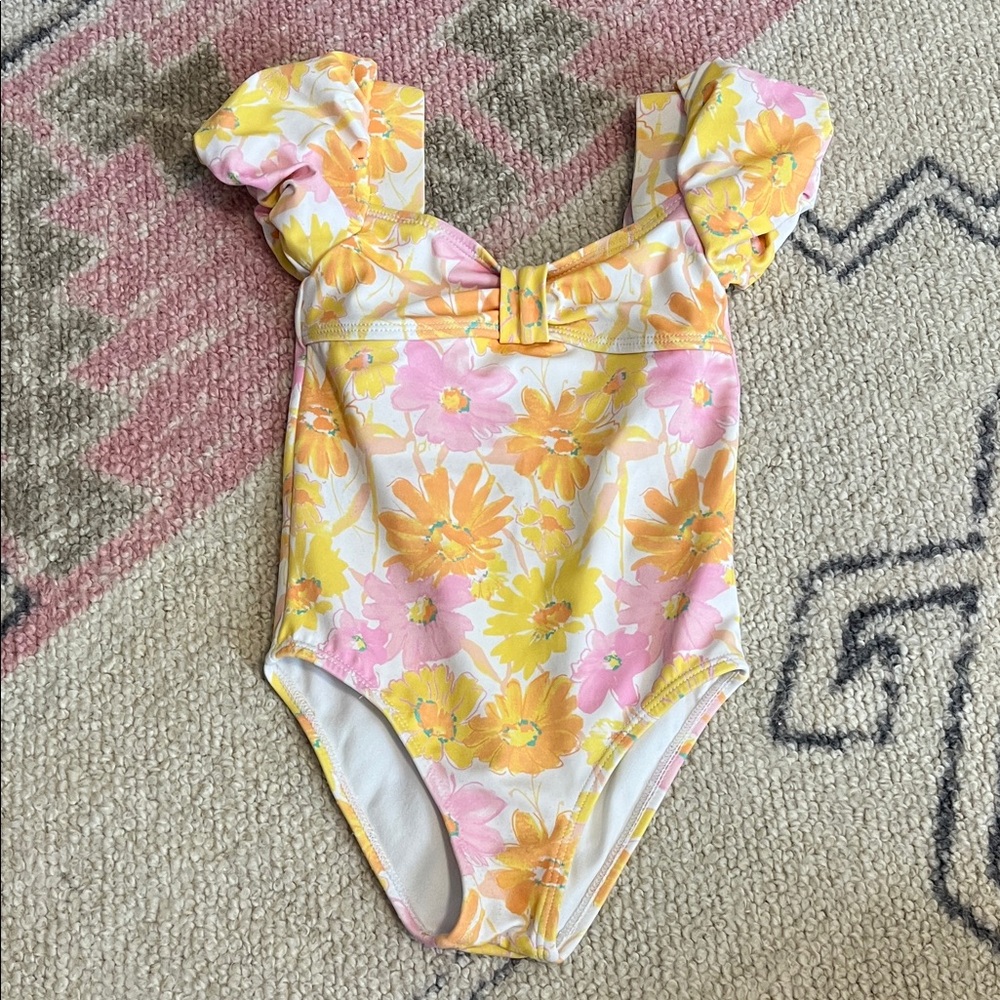 Janie and Jack Floral Bow Swimsuit